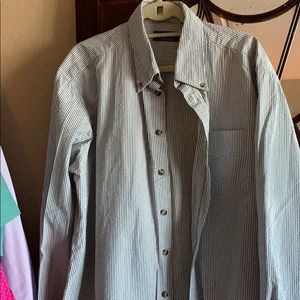 Men’s XL seersucker shirt JL Powell